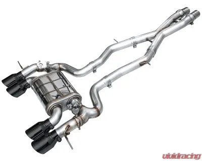 AWE Tuning SwitchPath Exhaust | 4.5" Quad Diamond Black Tips BMW G87 M2 2023-2025 - 3025-43487