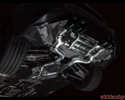 AWE Tuning SwitchPath Exhaust | 4.5" Quad Diamond Black Tips BMW G87 M2 2023-2025 - 3025-43487