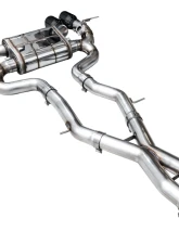 AWE Tuning SwitchPath Exhaust | 4.5" Quad Diamond Black Tips BMW G87 M2 2023-2025                                     - 3025-43487 - Image 8