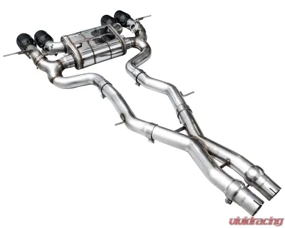 AWE Tuning SwitchPath Exhaust | 4.5" Quad Diamond Black Tips BMW G87 M2 2023-2025 - 3025-43487