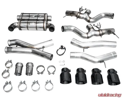 AWE Tuning SwitchPath Exhaust | 4.5" Quad Diamond Black Tips BMW G87 M2 2023-2025 - 3025-43487