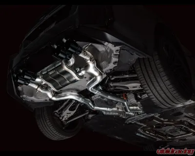 AWE Tuning SwitchPath Exhaust | 4.5" Quad Diamond Black Tips BMW G87 M2 2023-2025 - 3025-43487