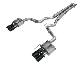 AWE Tuning SwitchPath Cat-back Exhaust Quad Diamond Black Tips Ford Mustang GT 2018-2023