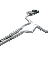 AWE Tuning SwitchPath Cat-back Exhaust Quad Diamond Black Tips Ford Mustang GT 2018-2023                                     - 3025-43550 - Image 2