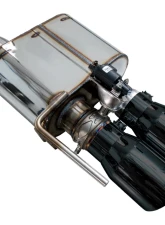 AWE Tuning SwitchPath Cat-back Exhaust Quad Diamond Black Tips Ford Mustang GT 2018-2023                                     - 3025-43550 - Image 3