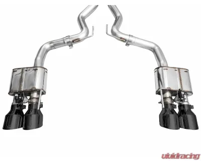 AWE Tuning SwitchPath Exhaust Quad Diamond Black Tips Ford Mustang Mach 1 2021-2023 - 3025-43551