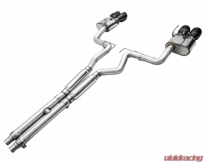 AWE Tuning SwitchPath Exhaust Quad Diamond Black Tips Ford Mustang Mach 1 2021-2023 - 3025-43551