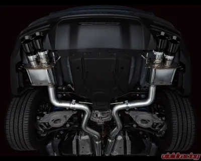 AWE Tuning SwitchPath Exhaust | 4" Quad Diamond Black Tips Ford Mustang GT Premium 2024-2024 - 3025-43650