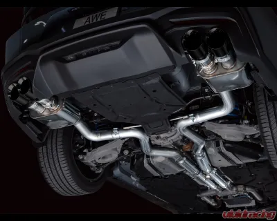 AWE Tuning SwitchPath Exhaust | 4" Quad Diamond Black Tips Ford Mustang GT Premium 2024-2024 - 3025-43650