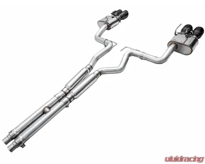 AWE Tuning SwitchPath Exhaust | 4" Quad Diamond Black Tips Ford Mustang GT Premium 2024-2024 - 3025-43650