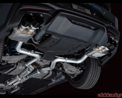AWE Tuning SwitchPath Exhaust | 4" Quad Diamond Black Tips Ford Mustang GT Premium 2024-2024 - 3025-43650