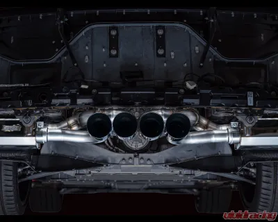 AWE Tuning SwitchPath Exhaust | 3" Diameter | 4.5" Quad Diamond Black Tips Chevrolet Corvette Z06 2023-2025 - 3025-43906