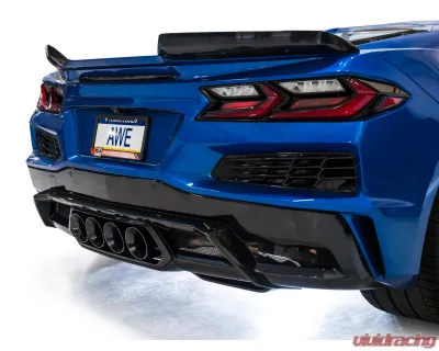 AWE Tuning SwitchPath Exhaust | 3" Diameter | 4.5" Quad Diamond Black Tips Chevrolet Corvette Z06 2023-2025 - 3025-43906