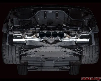 AWE Tuning SwitchPath Exhaust | 3" Diameter | 4.5" Quad Diamond Black Tips Chevrolet Corvette Z06 2023-2025 - 3025-43906