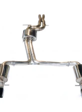 AWE Tuning Touring Edition Exhaust | Resonated Downpipes | 2.5" Diameter | 3.54" Quad Chrome Silver Tips Audi S5 2010-2017                                     - 3415-42014 - Image 2