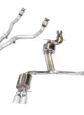 AWE Tuning Touring Edition Exhaust | Non-Resonated Downpipes |  2.5" Diameter | 3.54" Quad Chrome Silver Tips Audi S5 2010-2017                                     - 3415-42034 - Image 2