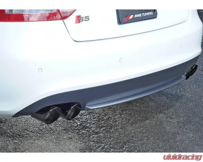 AWE Tuning Touring Edition Exhaust | Resonated Downpipes | 2.5" Diameter | 3.54" Quad Diamond Black Tips Audi S5 2010-2017 - 3415-43012