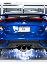 AWE Tuning Dual-to-Triple Tip Conversion | For use with AWE Tuning Exhaust | 3" Diameter | 4.5" Chrome Silver Honda Civic Si 2017-2020                                     - 3810-52018 - Image 2