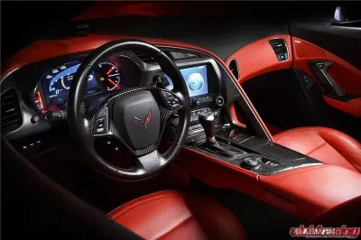 DarwinPro Dry Carbon Fiber Interior Outside Gears Panel Protective Cover Trim Chevrolet Corvette C7 Z06 | Grandsport 2013-2019 - CF8993OEM-INTR-13