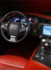 DarwinPro Dry Carbon Fiber Interior Outside Gears Panel Protective Cover Trim Chevrolet Corvette C7 Z06 | Grandsport 2013-2019                                     - CF8993OEM-INTR-13 - Image 9