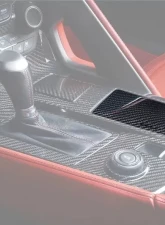 DarwinPro Dry Carbon Fiber Interior Cup Holder Cover Panel Trim Chevrolet Corvette C7 Z06 | Grandsport 2013-2019                                     - CF8993OEM-INTR-4 - Image 11