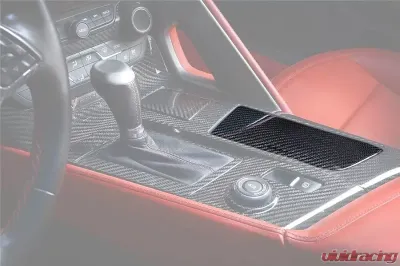 DarwinPro Dry Carbon Fiber Interior Cup Holder Cover Panel Trim Chevrolet Corvette C7 Z06 | Grandsport 2013-2019 - CF8993OEM-INTR-4