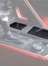 DarwinPro Dry Carbon Fiber Interior Cup Holder Cover Panel Trim Chevrolet Corvette C7 Z06 | Grandsport 2013-2019                                     - CF8993OEM-INTR-4 - Image 9