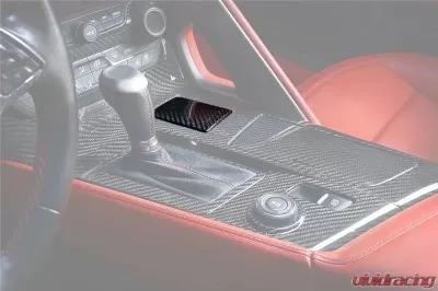 DarwinPro Dry Carbon Fiber Interior Cup Holder Cover Panel Trim Chevrolet Corvette C7 Z06 | Grandsport 2013-2019 - CF8993OEM-INTR-4