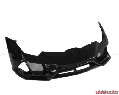 DarwinPro Unpainted Fiberglass with Carbon Fiber Front Bumper Lamborghini Huracan LP610 | LP580 | EVO EVO-4WD Style 2015-2022 - PCF5556EVO-FB