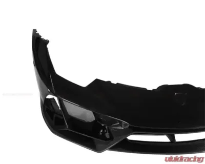 DarwinPro Unpainted Fiberglass with Carbon Fiber Front Bumper Lamborghini Huracan LP610 | LP580 | EVO EVO-4WD Style 2015-2022 - PCF5556EVO-FB