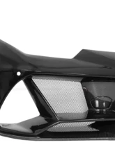 DarwinPro Unpainted Fiberglass with Carbon Fiber Front Bumper Lamborghini Huracan LP610 | LP580 | EVO EVO-4WD Style 2015-2022                                     - PCF5556EVO-FB - Image 5
