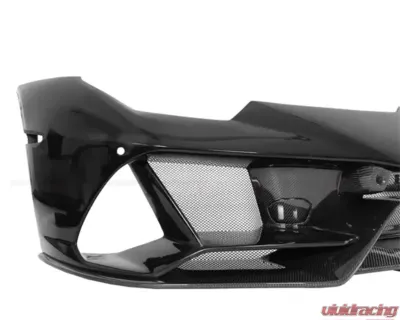 DarwinPro Unpainted Fiberglass with Carbon Fiber Front Bumper Lamborghini Huracan LP610 | LP580 | EVO EVO-4WD Style 2015-2022 - PCF5556EVO-FB