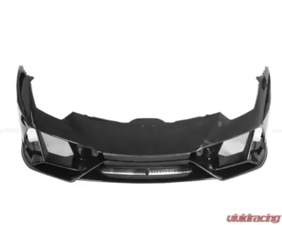 DarwinPro Unpainted Fiberglass with Carbon Fiber Front Bumper Lamborghini Huracan LP610 | LP580 | EVO EVO-4WD Style 2015-2022 - PCF5556EVO-FB