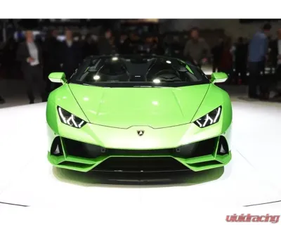 DarwinPro Unpainted Fiberglass with Carbon Fiber Front Bumper Lamborghini Huracan LP610 | LP580 | EVO EVO-4WD Style 2015-2022 - PCF5556EVO-FB
