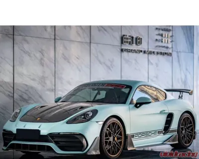 DarwinPro Autoclave Dry Carbon Fiber GT2RS Style Hood Porsche 718 Cayman | Boxster 2016-2023 - DRYCF9323GT2RS-H