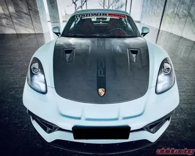 DarwinPro Autoclave Dry Carbon Fiber GT2RS Style Hood Porsche 718 Cayman | Boxster 2016-2023 - DRYCF9323GT2RS-H
