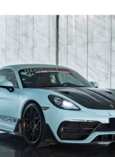 DarwinPro Autoclave Dry Carbon Fiber GT2RS Style Hood Porsche 718 Cayman | Boxster 2016-2023                                     - DRYCF9323GT2RS-H - Image 8