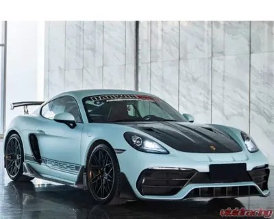 DarwinPro Autoclave Dry Carbon Fiber GT2RS Style Hood Porsche 718 Cayman | Boxster 2016-2023 - DRYCF9323GT2RS-H