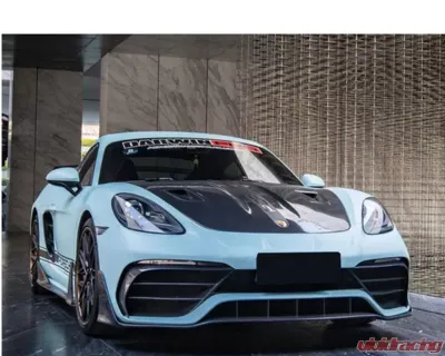 DarwinPro Autoclave Dry Carbon Fiber GT2RS Style Hood Porsche 718 Cayman | Boxster 2016-2023 - DRYCF9323GT2RS-H