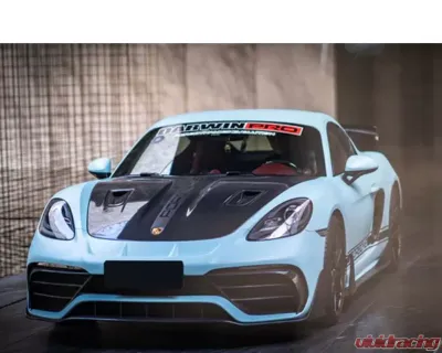 DarwinPro Autoclave Dry Carbon Fiber GT2RS Style Hood Porsche 718 Cayman | Boxster 2016-2023 - DRYCF9323GT2RS-H
