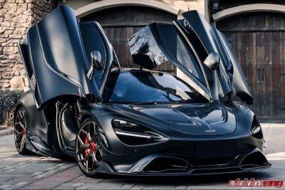 DarwinPro Se2 NWB Style Carbon Fiber Front Bumper Canards McLaren 720s 2017-2021 - CF8005BKSS-CRD