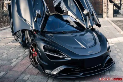 DarwinPro Se2 NWB Style Carbon Fiber Front Bumper Canards McLaren 720s 2017-2021 - CF8005BKSS-CRD