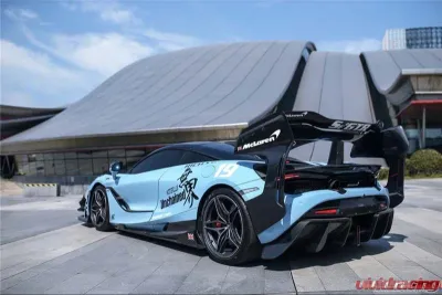 DarwinPro Se2 NWB Style Carbon Fiber Side Skirts McLaren 720s 2017-2021 - CF8005BKSS-SS