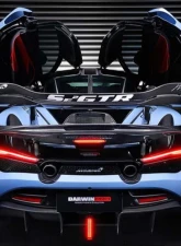 DarwinPro Se2 Style Carbon Fiber Trunk Wing w/Side Caps McLaren 720s 2017-2022                                     - CF8005BKSSII-WCA - Image 2