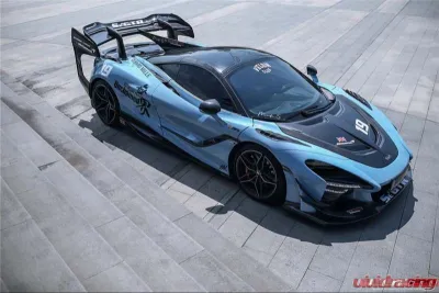 DarwinPro Se2 Style Carbon Fiber Trunk Wing w/Side Caps McLaren 720s 2017-2022 - CF8005BKSSII-WCA