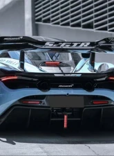 DarwinPro Se2 Style Carbon Fiber Trunk Wing w/Side Caps McLaren 720s 2017-2022                                     - CF8005BKSSII-WCA - Image 15