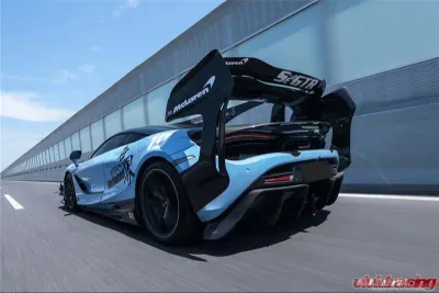 DarwinPro Se2 Style Carbon Fiber Trunk Wing w/Side Caps McLaren 720s 2017-2022 - CF8005BKSSII-WCA