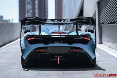 DarwinPro Se2 Style Carbon Fiber Trunk Wing w/Side Caps McLaren 720s 2017-2022 - CF8005BKSSII-WCA