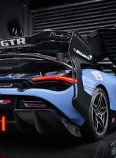 DarwinPro Se2 Style Carbon Fiber Trunk Wing w/Side Caps McLaren 720s 2017-2022                                     - CF8005BKSSII-WCA - Image 3