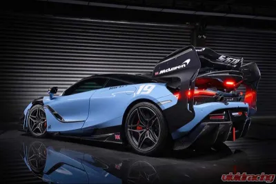 DarwinPro Se2 Style Carbon Fiber Trunk Wing w/Side Caps McLaren 720s 2017-2022 - CF8005BKSSII-WCA